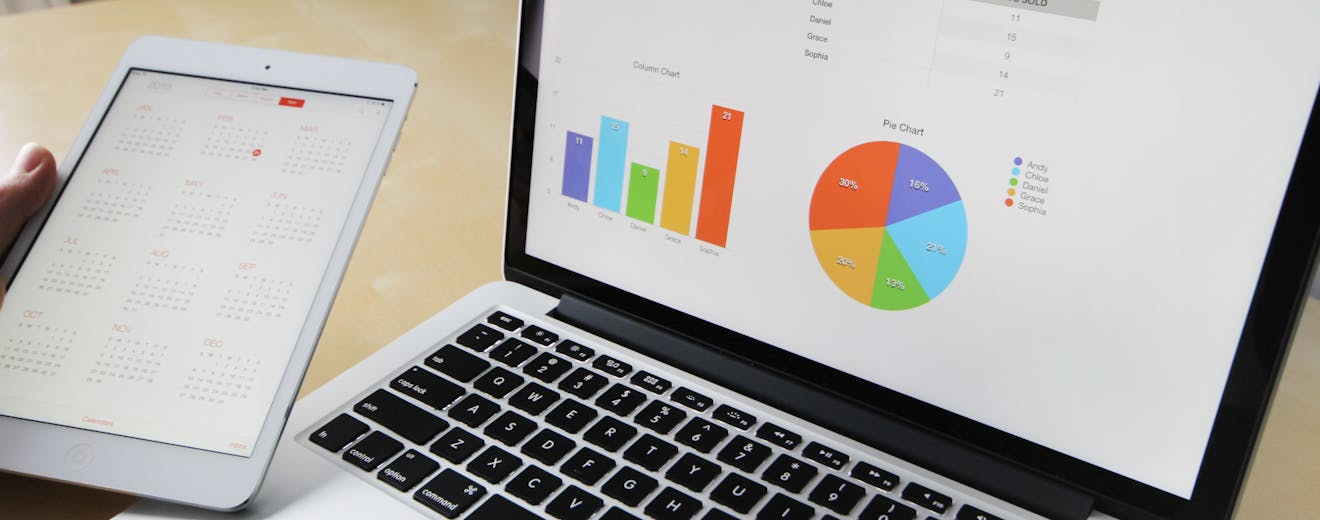 Dark analytics dashboard showing automation workflows and data metrics